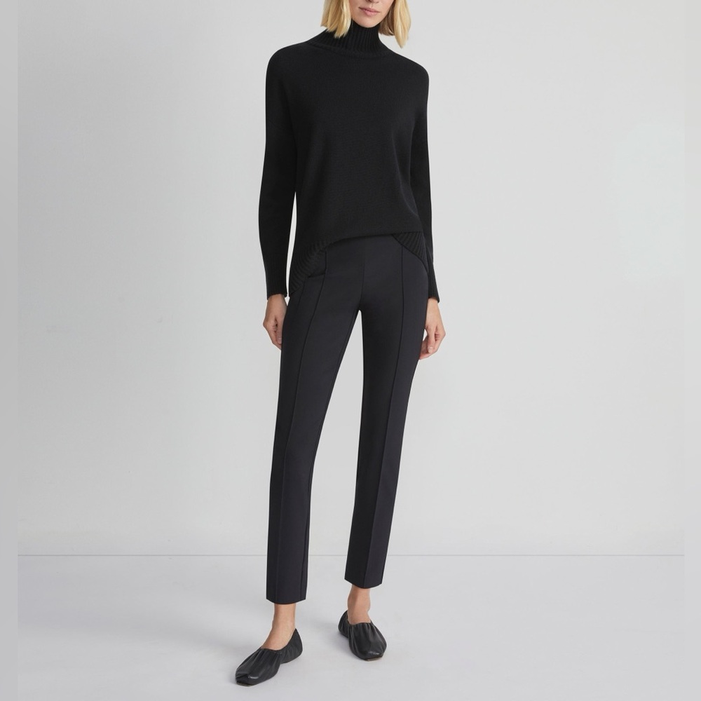 Lafayette 148 Gramercy Acclaimed Pintuck Stretch Ankle Pants 14